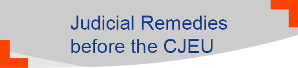 Judicial Remedies before the CJEU Judicial Remedies before the CJEU
