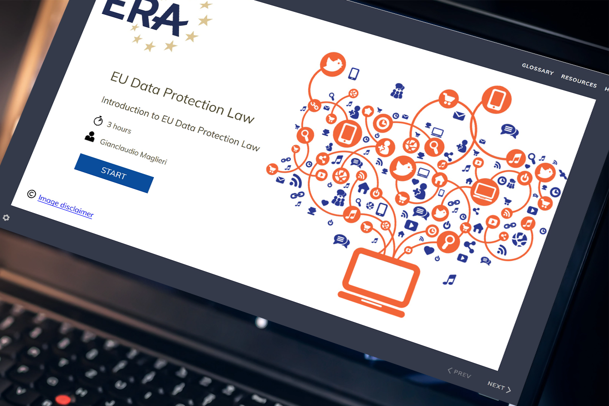 In the area of European Data Protection Law an e-learning course “Introduction to EU Data Protection Law” has been put together, where data protection principles and main applications, data protection rights, as well as accountability duties and administrative provisions in the GDPR are dealt with. The author of the course is Gianclaudio Maglieri, Associate Professor at the Leiden University. Apart from the e-learning course vast number of e-presentations dealing with various features of GDPR and related instruments, case law on data protection, crossroads of data protection law with other areas such as criminal law and competition have been developed. Data protection aspects of modern technologies such as blockchain and AI are also represented.