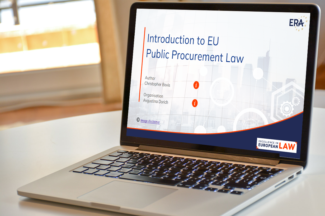 This e-learning course will cover the evolution of public sector, utilities, concessions and defence procurement law as well as the rules for access to justice for breaches of public procurement law. The course will cover the main concepts of public procurement in terms of contracting authorities and public contracts, the selection and qualification process, the award procedures and award criteria and the remedies available to aggrieved undertakings before national courts.